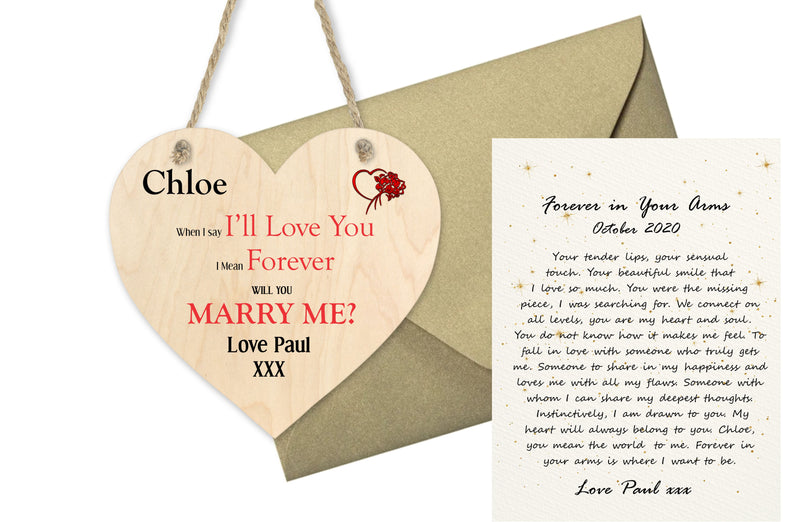 Will You Marry Me Poem  Wedding Proposal Love Letter | Forever in Your Arms PureEssenceGreetings