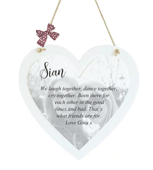 What Friends Are For Personalised Heart Photo Plaque PureEssenceGreetings