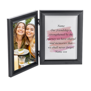 Personalised Friendship Photo 2-Hinged Framed Quote PureEssenceGreetings