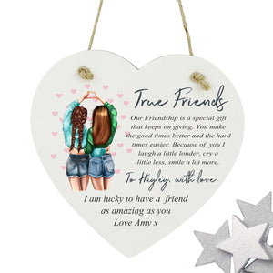 REAL FRIEND Personalised Friendship Plaque PureEssenceGreetings