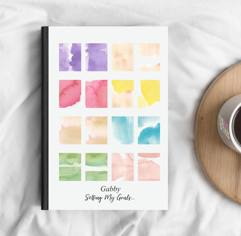 Water Colour Design Personalised Notebook PureEssenceGreetings