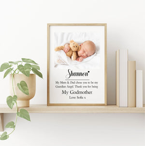 Godparent Personalised Framed Photo and Poem Print | Godmother | Godfather PureEssenceGreetings