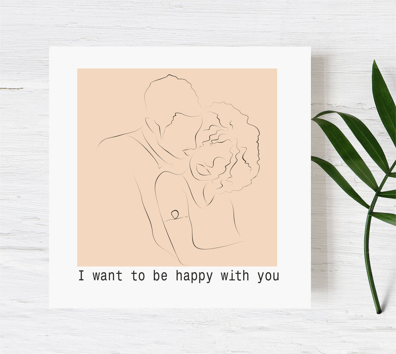 Happy With You - Personalised Card PureEssenceGreetings