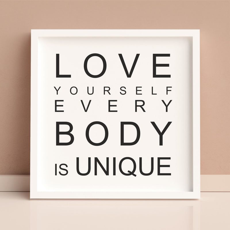 LOVE YOURSELF Quote Print and Candle Set | Motivational Wall Art | Framed | Unframed PureEssenceGreetings