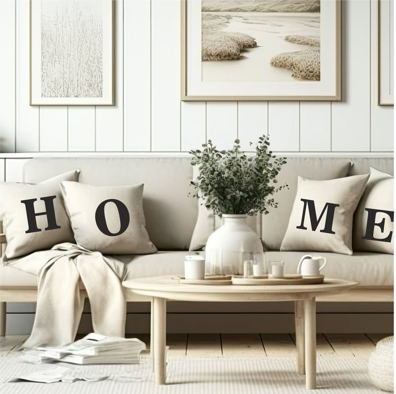 Set of 4 HOME Cushion Covers PureEssenceGreetings