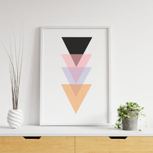 Triangle Geometric Framed Print PureEssenceGreetings
