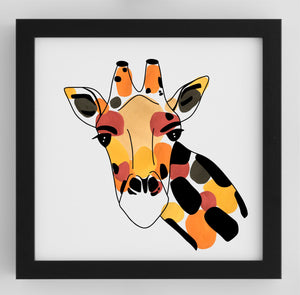Colourful Abstract Design Giraffe Print PureEssenceGreetings