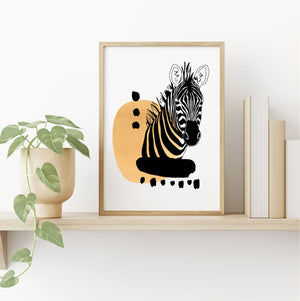 Abstract Zebra Print | Framed | Unframed PureEssenceGreetings