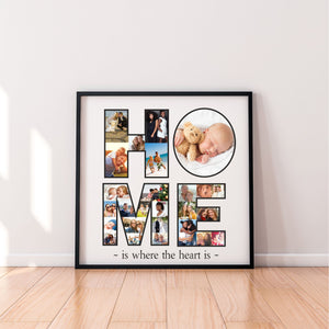 HOME Personalised Photo Collage Personalised Framed Print | 24 Images PureEssenceGreetings