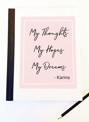 Thoughts Hopes & Dreams Personalised Journal/Planner... PureEssenceGreetings