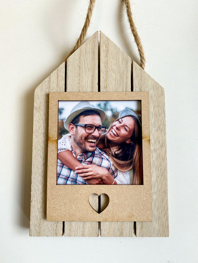 Personalised House Wood Photo Wall Plaque PureEssenceGreetings 