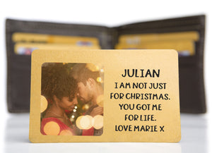 Personalised Love Christmas Wallet Card PureEssenceGreetings 