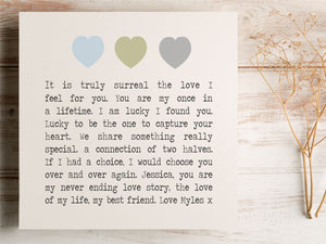 Life is Beautiful With You Personalised Love Poem Card PureEssenceGreetings