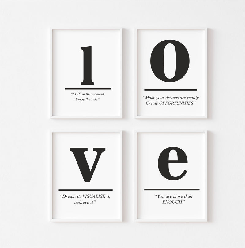 Positive Quote Prints | Motivational Wall Art | Framed | Unframed PureEssenceGreetings