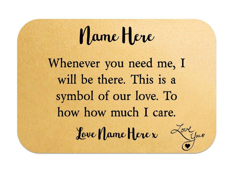 Symbol of Love Personalised Love Wallet Card - PureEssenceGreetings 