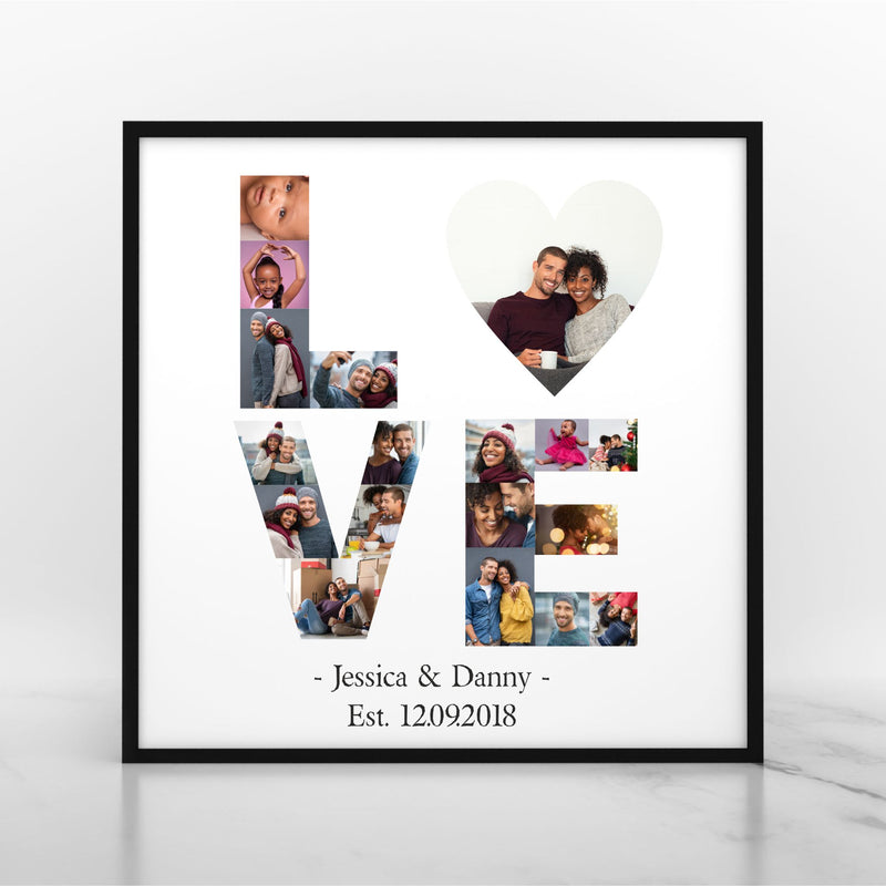 Love Personalised Photo Collage Personalised Framed Print | 18 Images PureEssenceGreetings