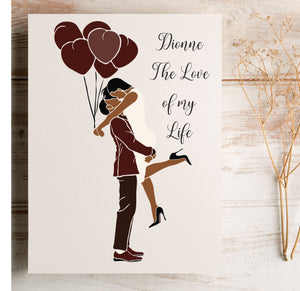 The Love of my Life Personalised Card PureEssenceGreetings