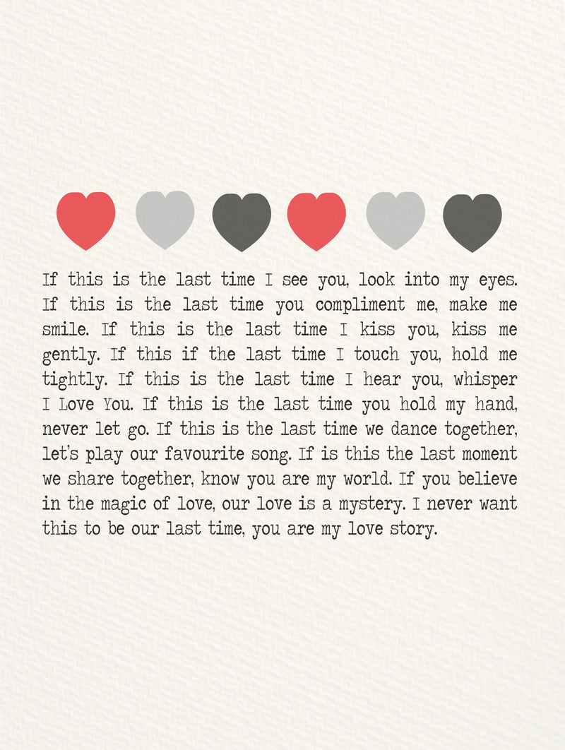 My Love Story Personalised Love Poem Print PureEssenceGreetings