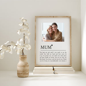 Mum Poem - Personalised Photo Framed Gift PureEssenceGreetings 