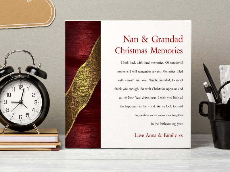 Nan & Grandad Personalised Christmas Poem Card - Pure Essence Greetings 