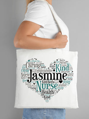 Word Art Tote Bag | Nurse | Doctor | Carer - PureEssenceGreetings 