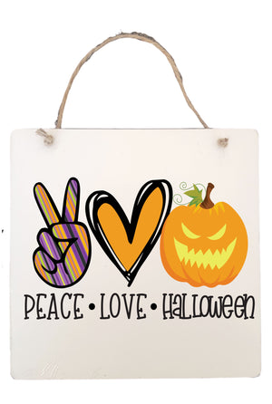 Peace Halloween Hanging Plaque PureEssenceGreetings
