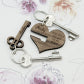 YOU HOLD THE KEY TO MY HEART KEYRING SET OF TWO PureEssenceGreetings