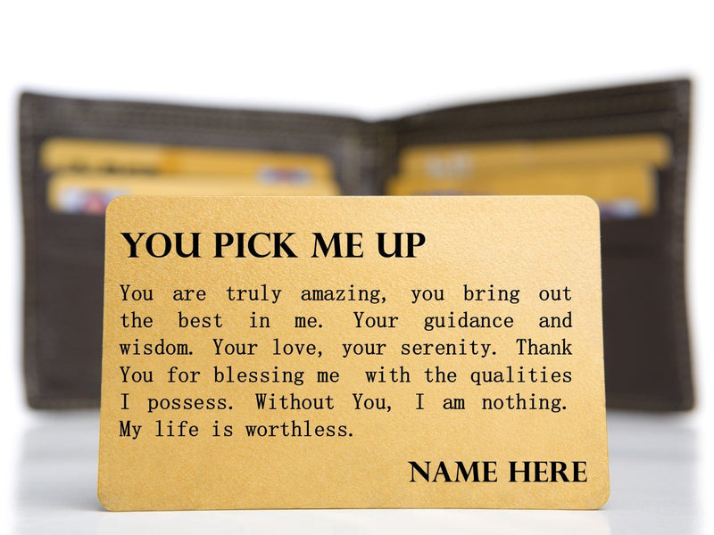 Personalised Prayer Keepsake Mini Card - You Pick Me Up - PureEssenceGreetings 
