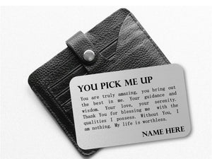 Personalised Prayer Keepsake Mini Card - You Pick Me Up - PureEssenceGreetings 