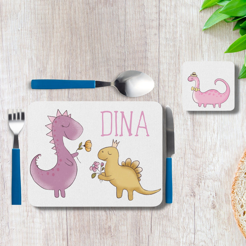 Children's Dinosaur Design Placemat and Coaster PureEssenceGreetings