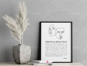 Personal Reflection Personalised Bedside Framed Inspirational Verse PureEssenceGreetings 