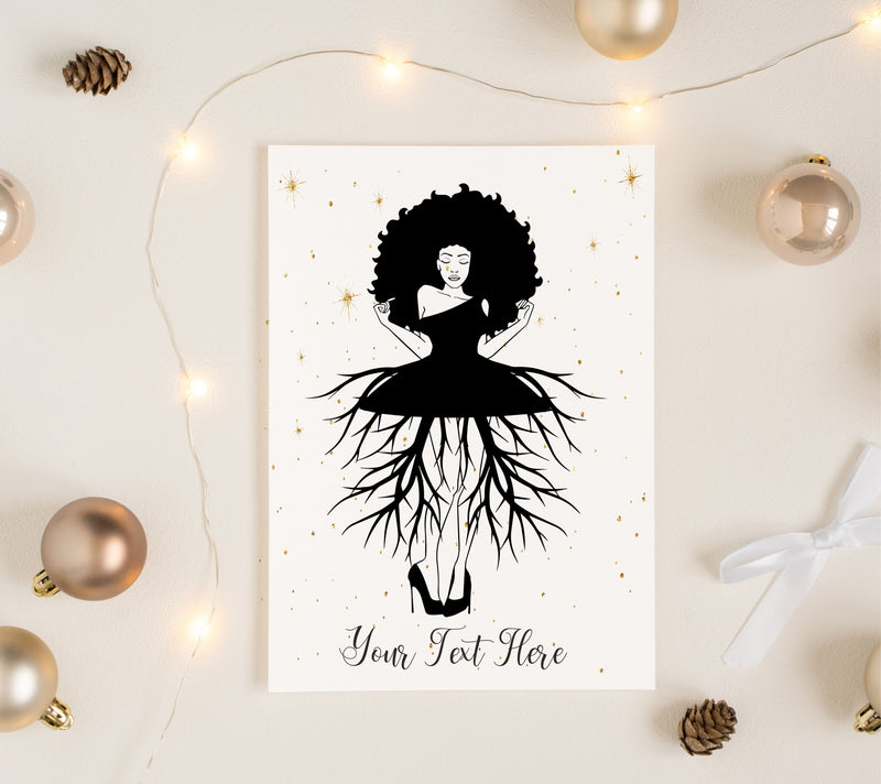 Roots Lady Personalised Greeting Card PureEssenceGreetings
