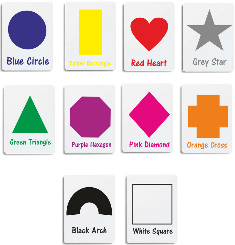 Shapes and Colours Flash Cards with Personalised Box PureEssenceGreetings