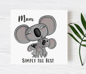 Simply The Best Mum Personalised Card PureEssenceGreetings