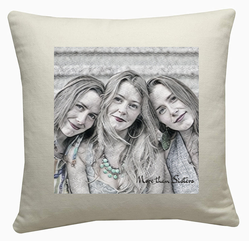 Personalised Photo Cushion | Sketch Design PureEssenceGreetings