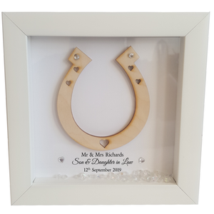 Son & Daughter in Law Framed Wedding Horse Shoe - PureEssenceGreetings 