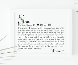 Son On Your Wedding Day Poem PureEssenceGreetings 