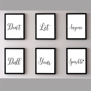 Sparkle Quote Print | Motivational Wall Art | Framed | Unframed PureEssenceGreetings