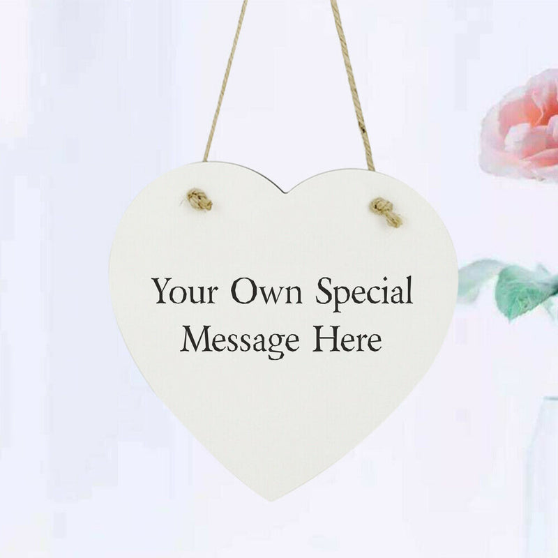 Large Personalised Heart Plaque | Own Text PureEssenceGreetings