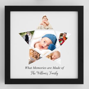 Framed Personalised Star Photo Collage With Your Own Message | 6 Images PureEssenceGreetings