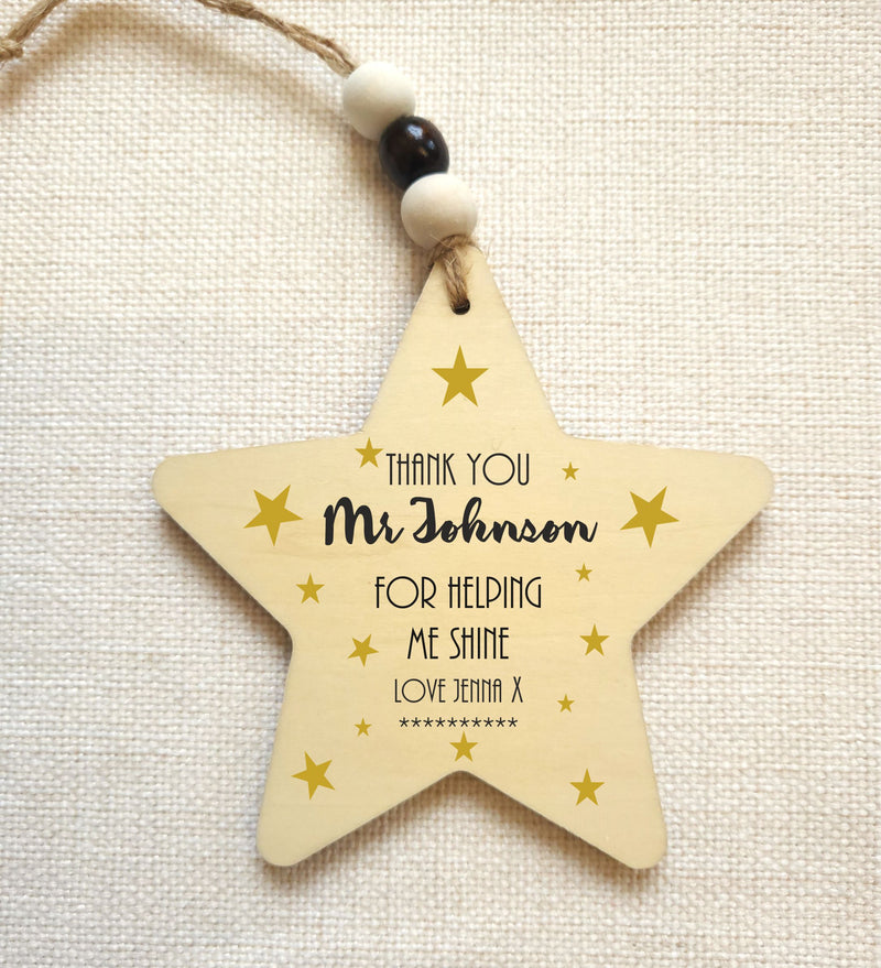 Thank You Teacher Star | Gift Tag | Plaque | Decoration PureEssenceGreetings 
