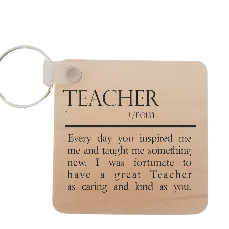 Teacher Personalised Keyring | Thank You PureEssenceGreetings 