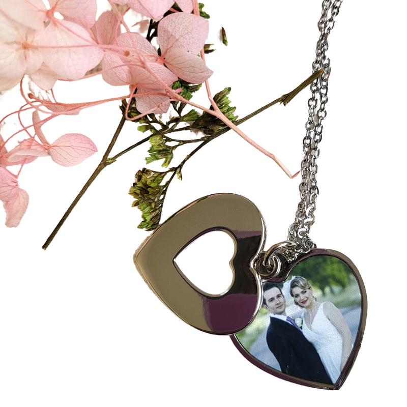 Love Heart Teddy Bear and Photo Locket Necklace Gift Set PureEssenceGreetings