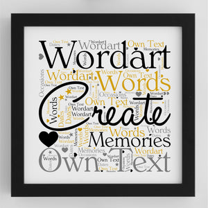 Create Your Own Word Art - Personalised Word Print PureEssenceGreetings 