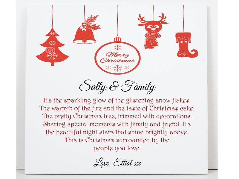 A photo of the "merry christmas" Personalised Christmas Card. - PureEssenceGreetings