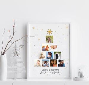 Christmas Tree Personalised Photo Collage | 9 Photos PureEssenceGreetings