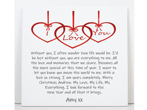 Personalised Christmas Love Card - Pure Essence Greetings 
